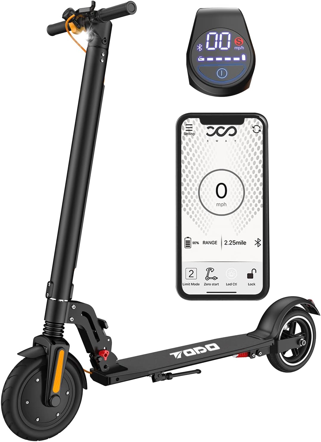 CUNFON Electric Scooter with seat Adults 30 MPH, 1000W Motor