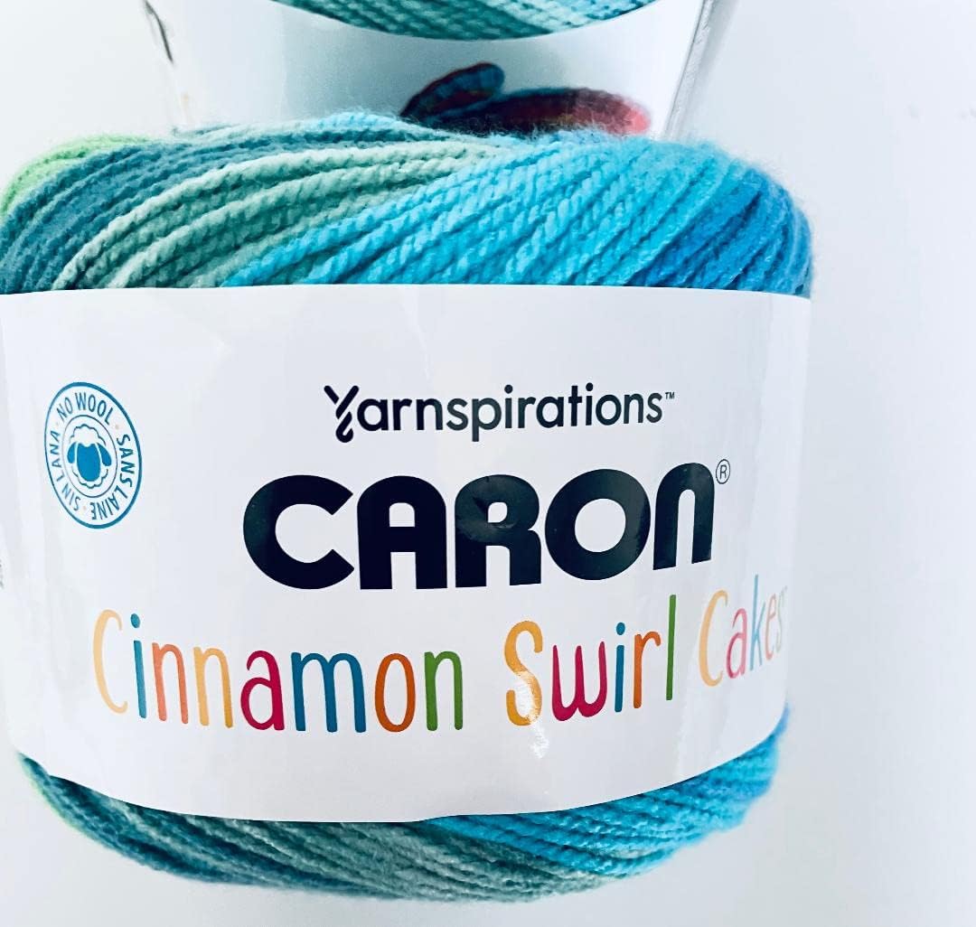 Caron Cinnamon Swirl Cakes Yarn -lilac & Lime