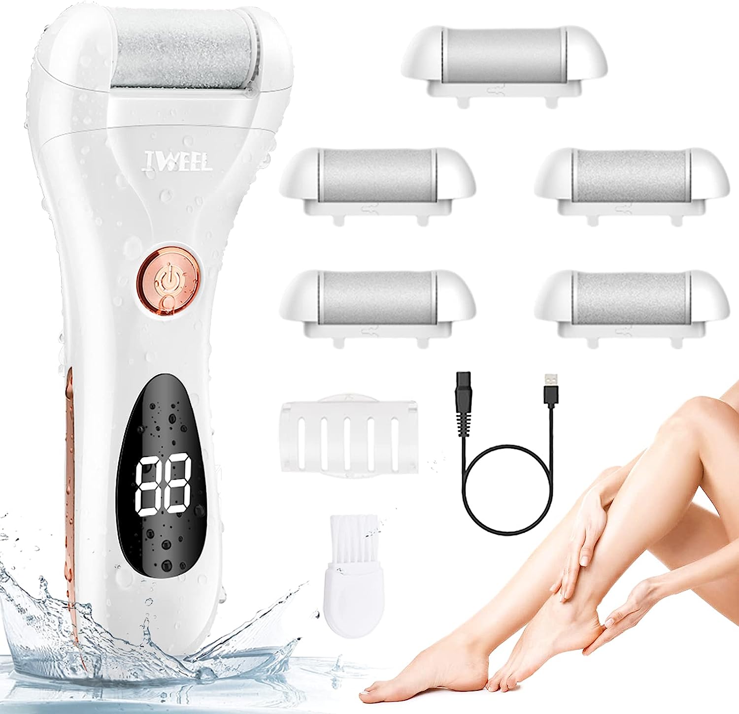 Hoxida Electric Callus Remover for Feet (with Dander Vacuum