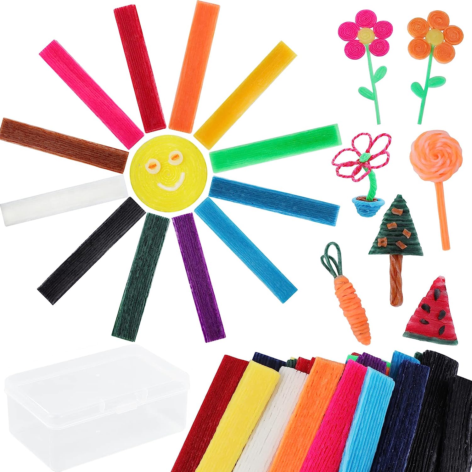 Wikki Stix Bilingual Traveler (French and English) - 144 Wikki Stix in  bright, colorful carrying travel case and 12 page activity book, Made in  the