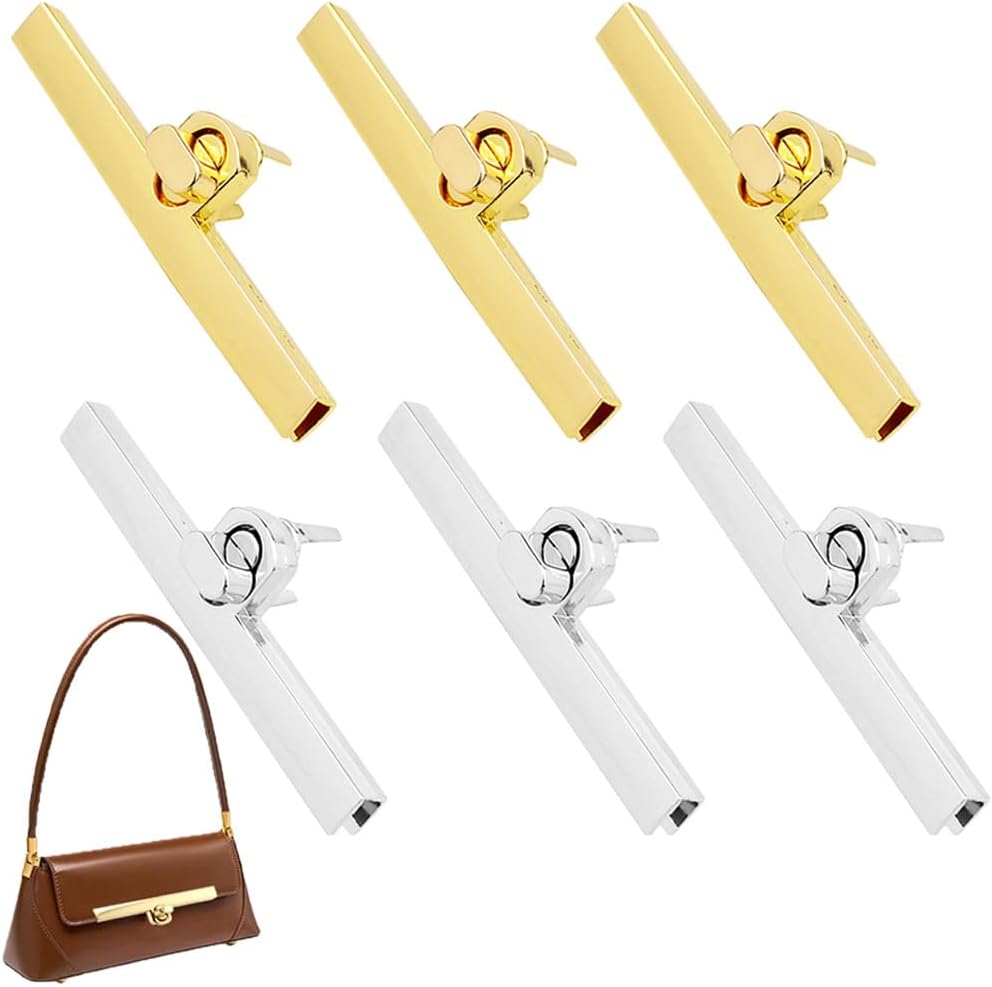 healifty 4pcs twist turn locks metal hardware for diy handbag shoulder bag  closure purse making supplies