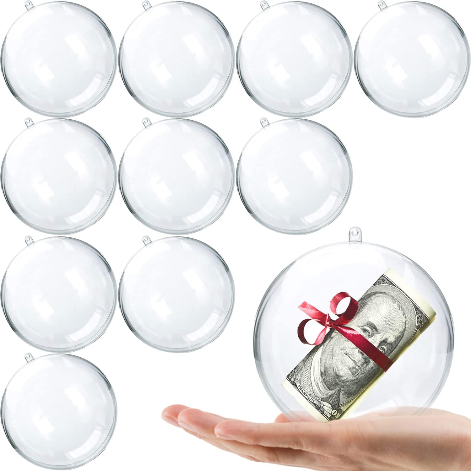 6pcs Clear Fillable Ornaments Balls, 3.15Inch/80mm DIY Clear Plastic Flat  Disc Ornaments, Clear Plastic Fillable Ornament Ball For DIY Craft  Projects, Wedding, Christmas, Party, Home Decor Christmas Gifts Christmas  Gift Merry Christmas
