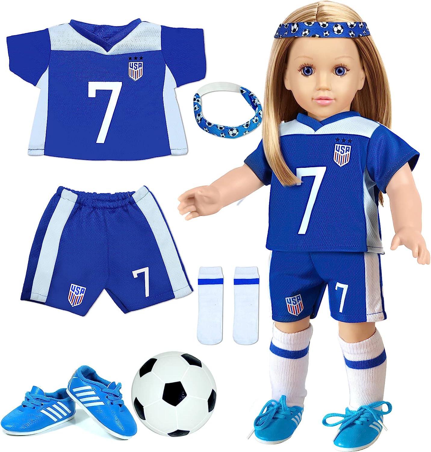 JenAshley Doll Designs Relaxed Fit Football Jersey and Shoulder Pads Doll  Clothes Pattern 18 inch American Girl Dolls