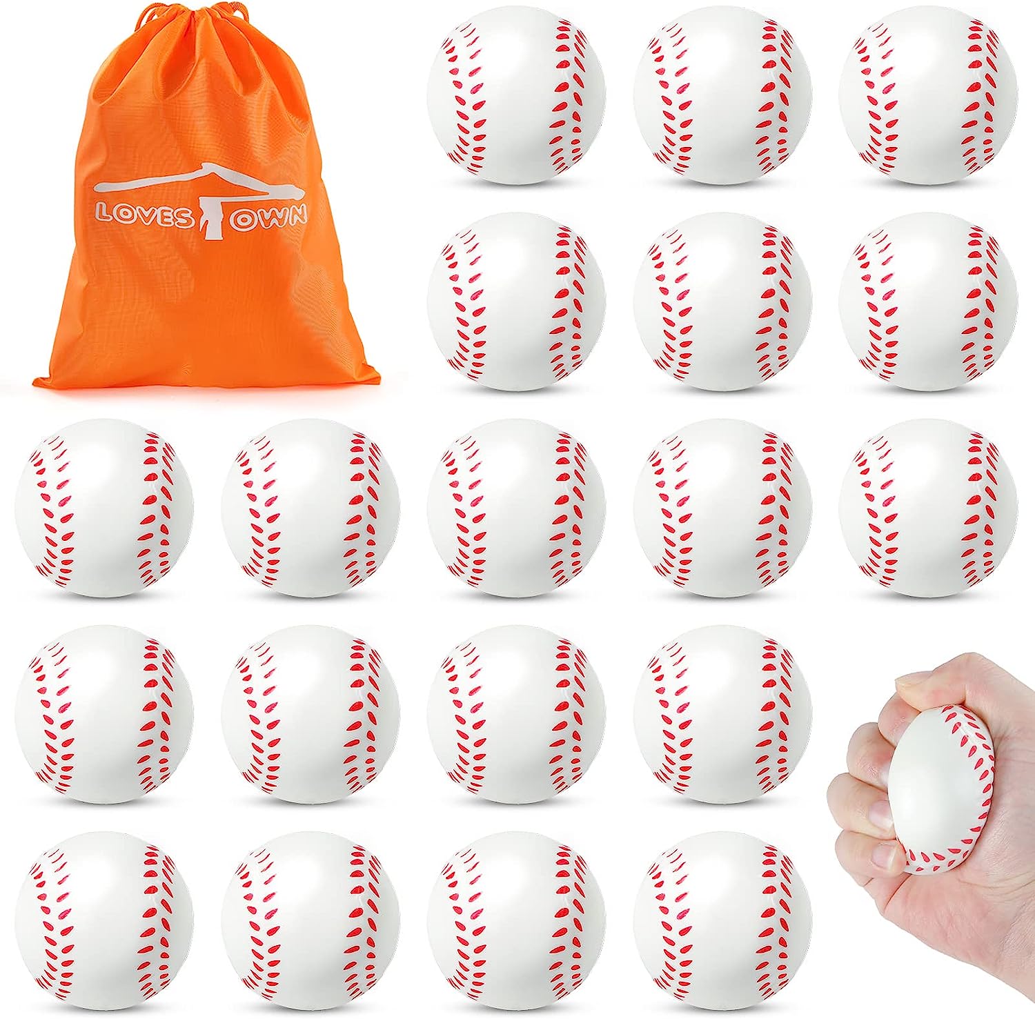 GoSports Mini Foam Baseballs for Pitching Machines and Batting Accuracy  Training - 50 Pack –