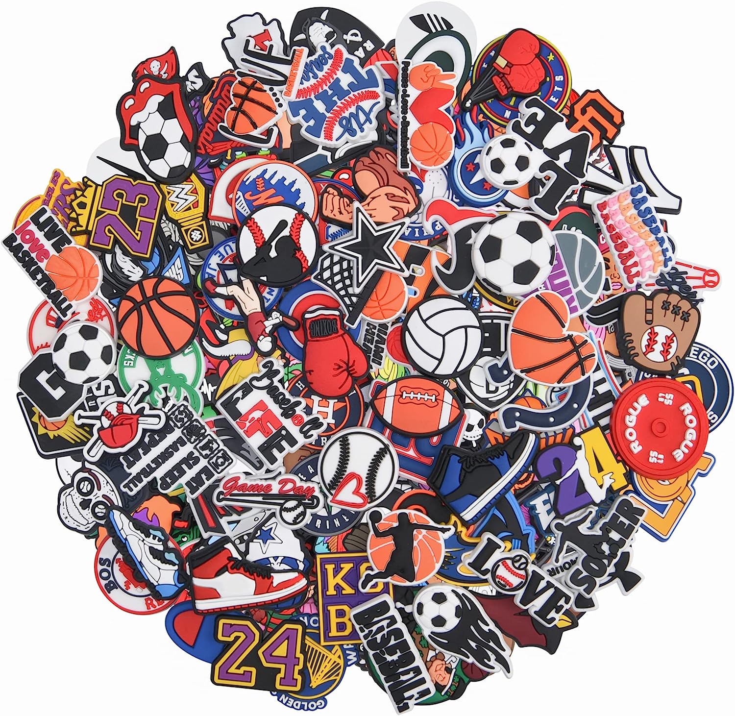 Wholesale New Design Custom Croc Charms Basketball Team Football  Accessories PVC Shoe Charms From Croc_charms_2021, $0.14