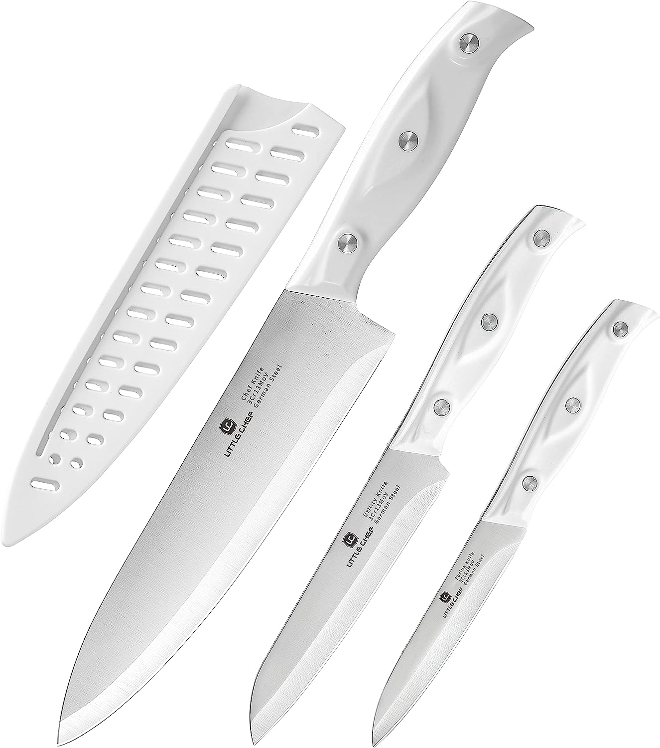 Shanzucutlery - SHAN ZU GYO Series 3 pcs knives set. It includes an 8 chef  knife, a 3.75 paring knife and a 6 utility knife. All the 3 knives are  made of