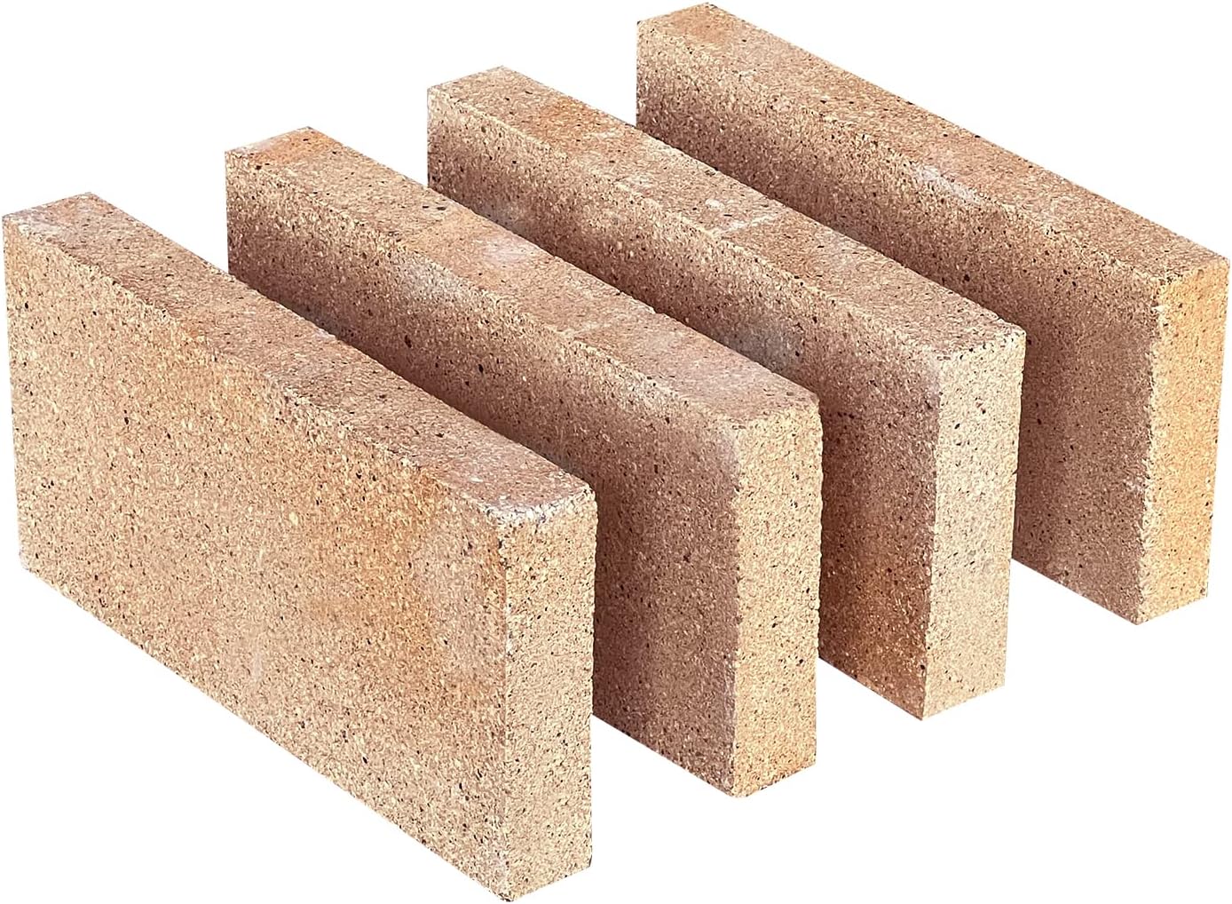 Insulating Fire Bricks 2500F 0.75 inch x 4.5 inch x 9 inch IFB Box of 6 Fire Bricks for Fireplaces, Pizza Ovens, Kilns, Forges