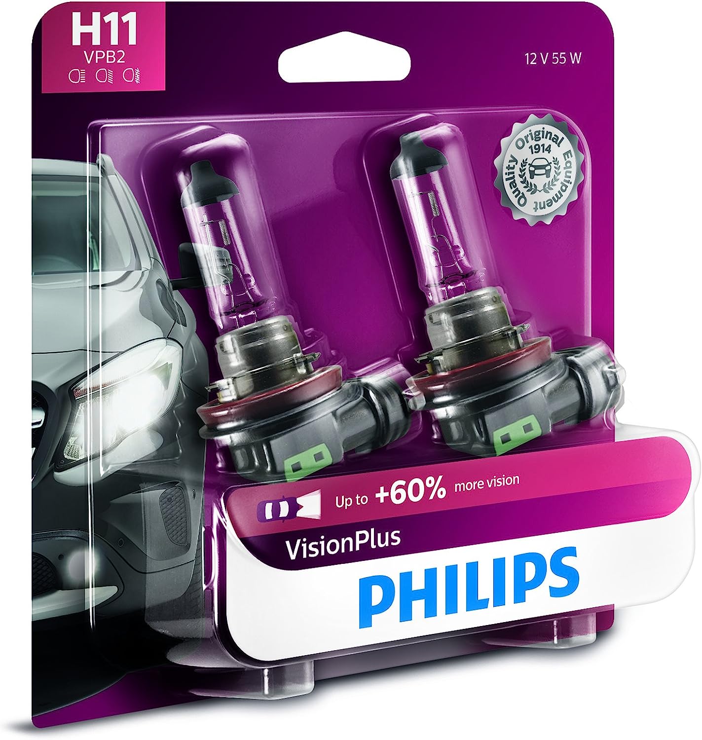 PHILIPS automotive lighting 11362XUX2 X-tremeUltinon LED car Headlight Bulb  (H11), 5.800K, Set of 2