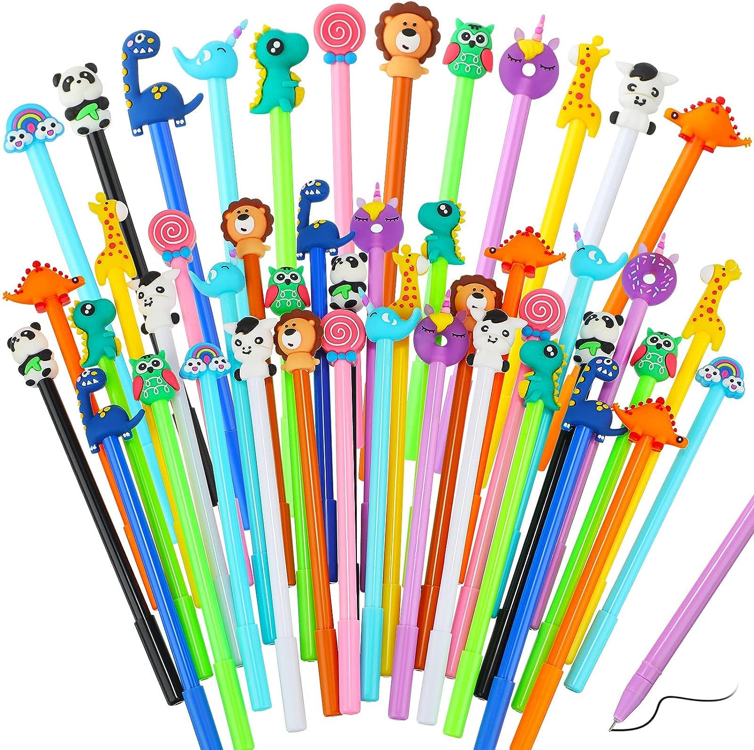 LiYiQ 18 Pcs Fun Pens for Kids Cute Pens for Girls Cute Gel Pens