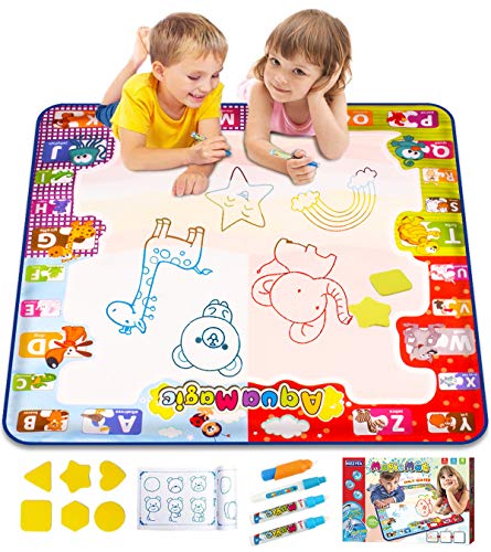 Water Drawing Doodle Mat Mess Free Girls Boys Aqua Water Doodle Mat 60x40