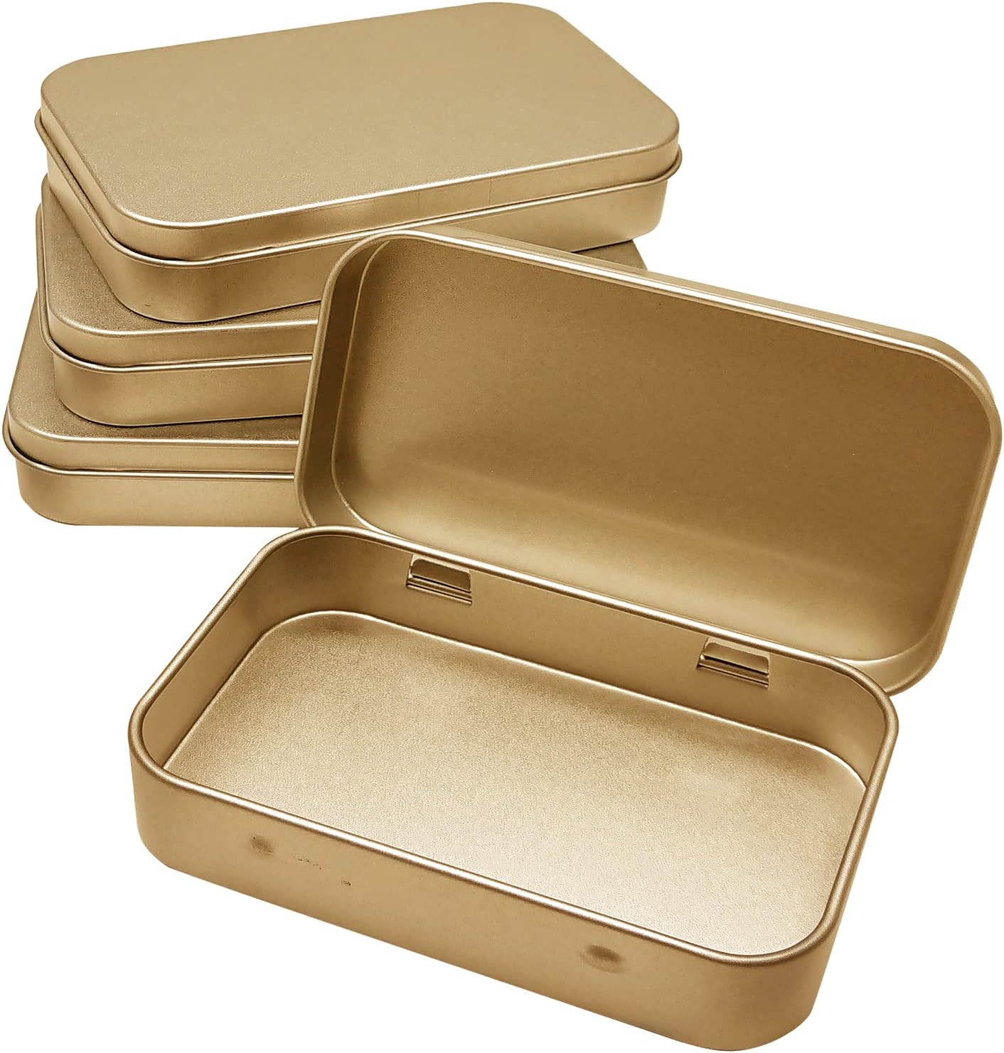 4 Pcs Jewelry Storage Cases Iron Cookie Container Tinplate Empty Tins Travel