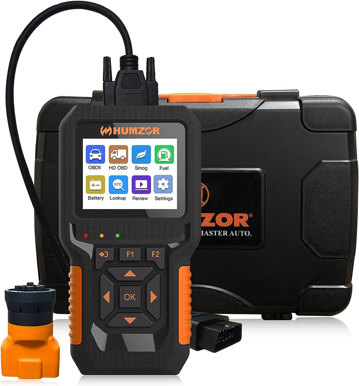 OBDResource Heavy Duty Truck Scan Tool 24V Diesel Truck Scanner with All System Diagnose, Injector Program and Cylinder Cutoff. Support Cummins, Detro