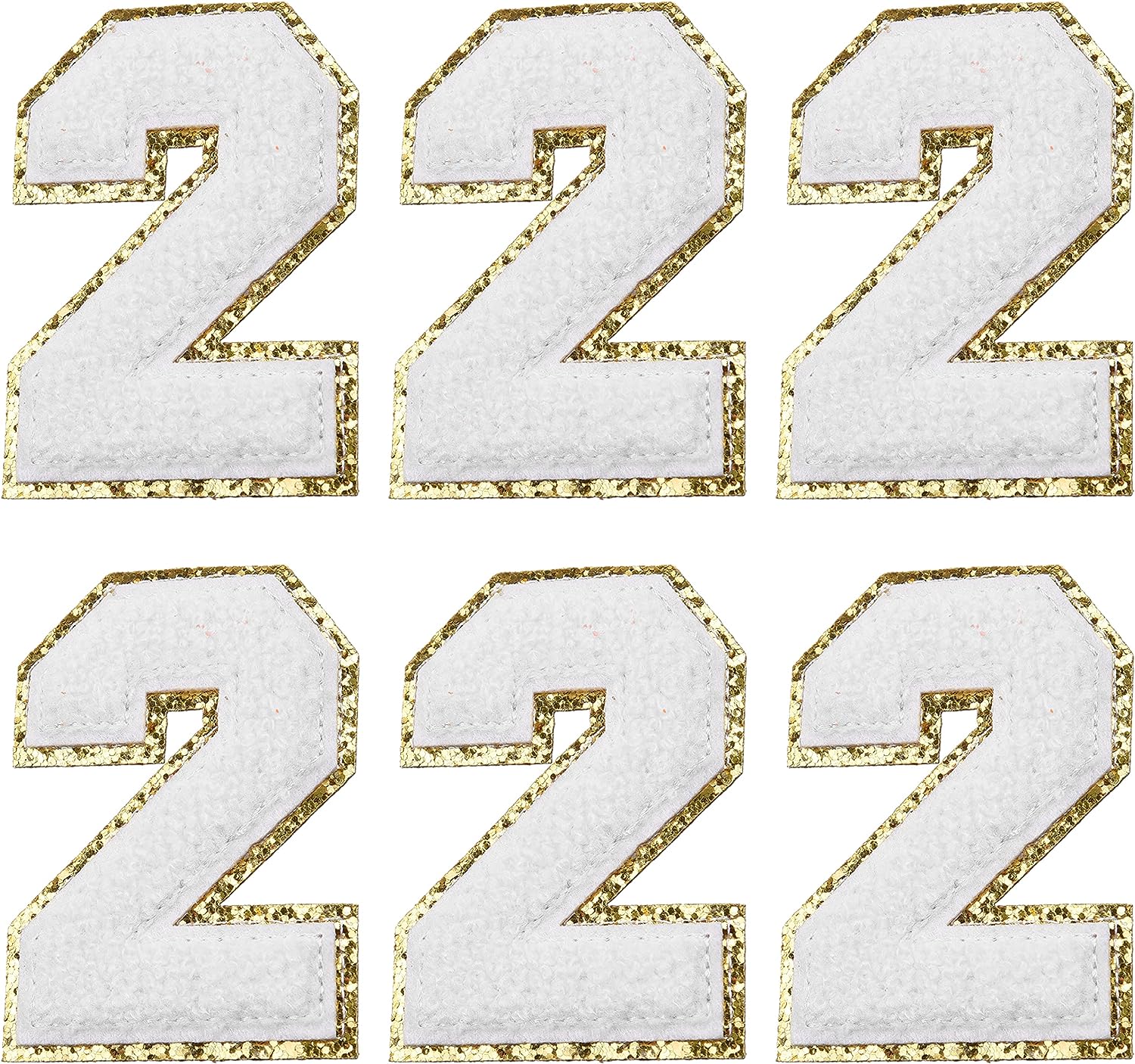 Cheap Sport Patches 3 inch 20Pcs Shirt 0-9 Number Chenille Number Patches  Baseball Number Patches Iron on