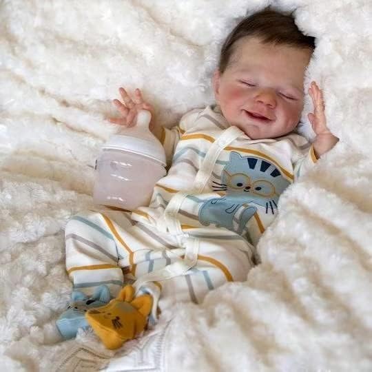 19'' Newborn Sleeping Reborn Baby Dolls Realistic Soft Silicone MoonPie  Reborns® Kevin - Realistic Reborn Dolls for Sale