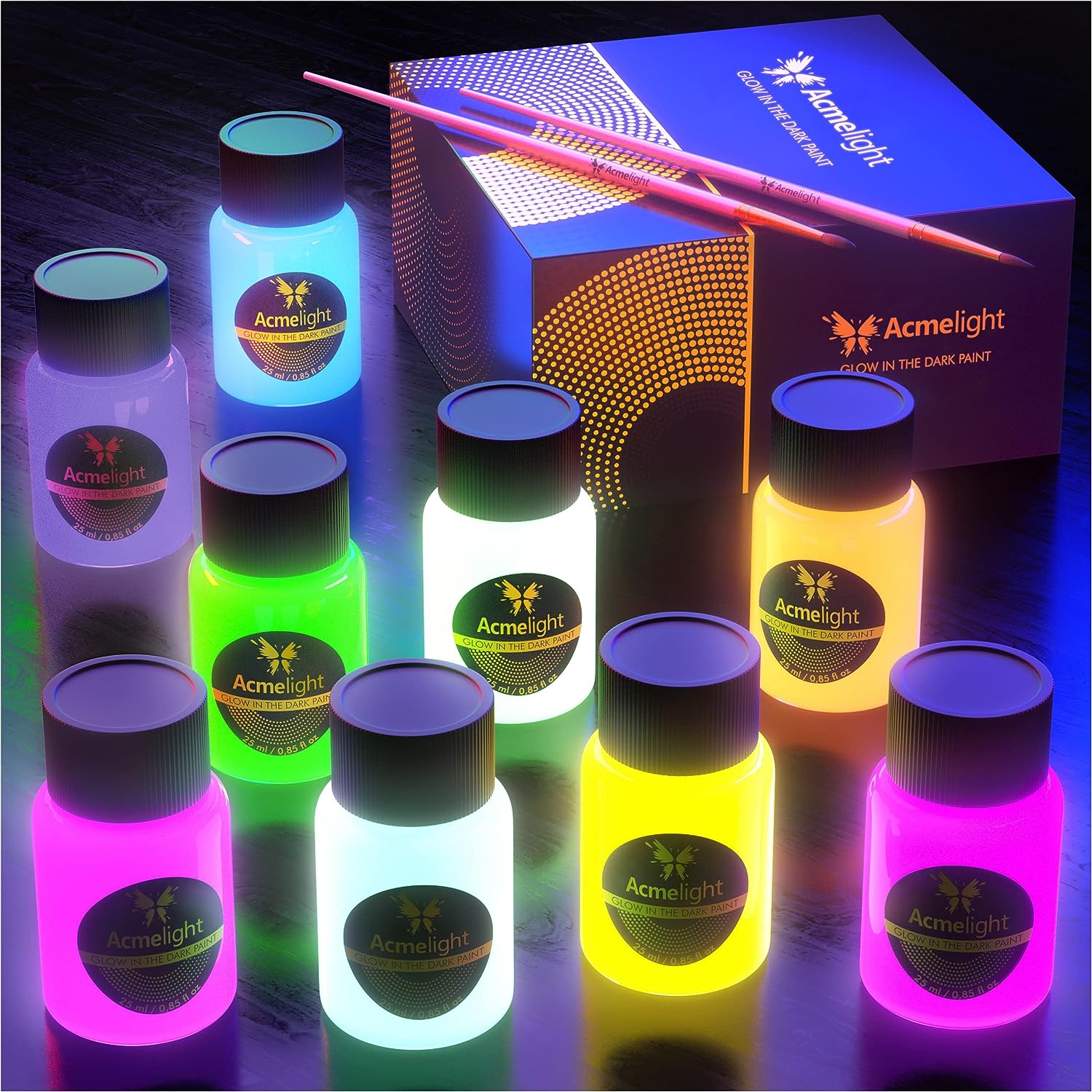 GLO-X Glow In The Dark Spray Paint (10.6 oz Can) Clear Spray Paint That  Glows