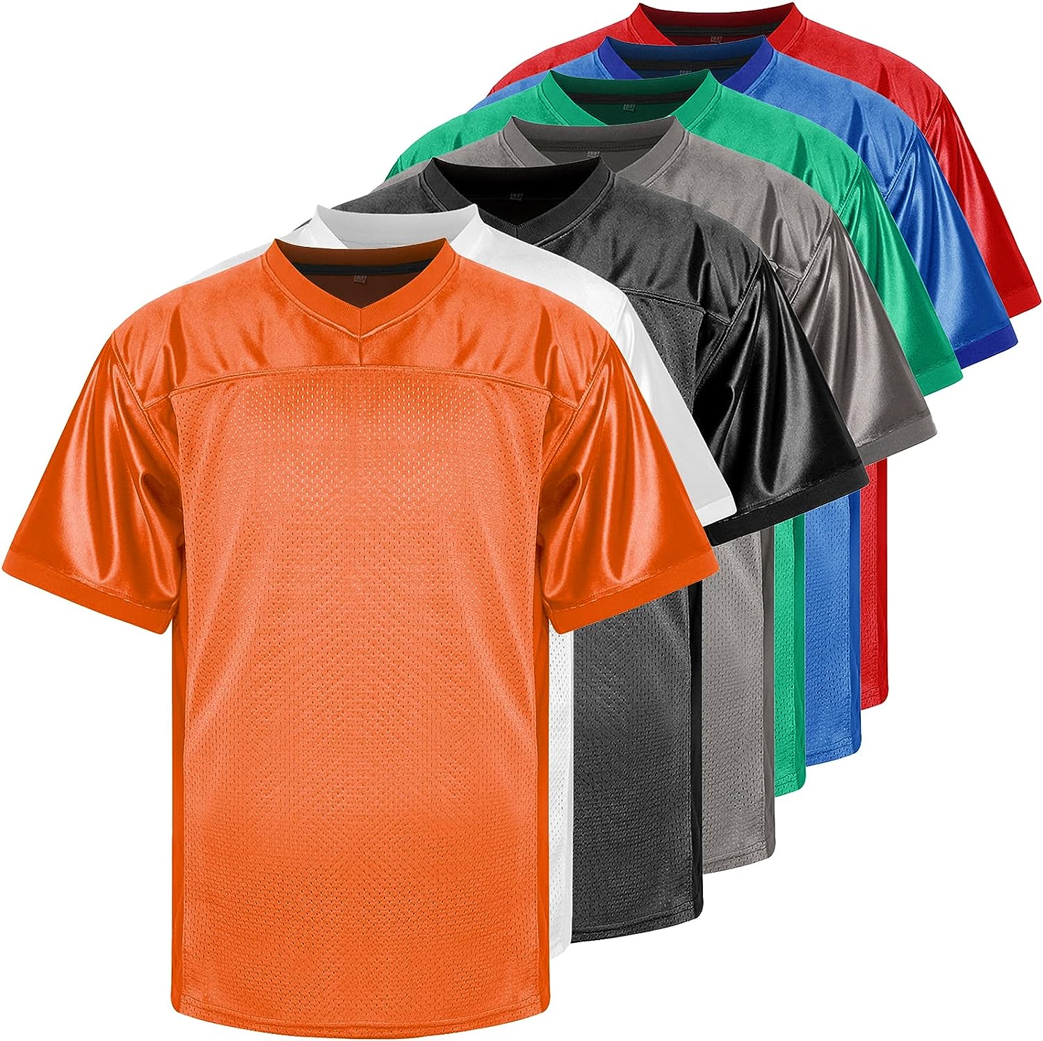 : yuepang Blank Football Jersey for Men, Mesh Polyester Plain  Sports T-Shirt Hip Hop Jersey S-4XL : Sports & Outdoors