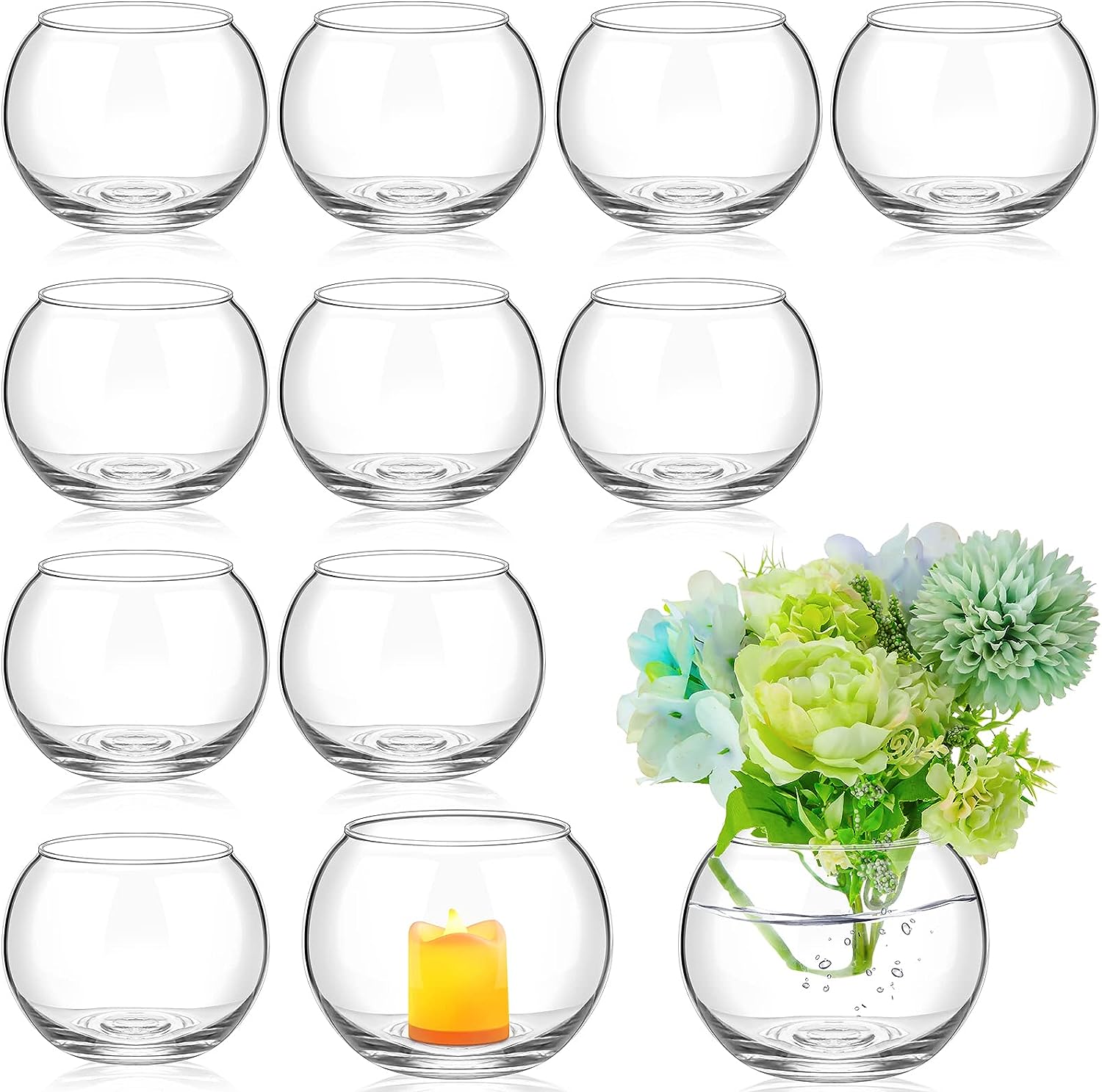 Small Round Plastic Fish Bowls for Parties (12 Pack) 16 oz Clear Mini Drink  Bowl, Shatterproof Fishbowl Glasses for Drinks, Centerpieces, Decorations,  Goldfish Pond Carnival Game, Centerpiece Vases