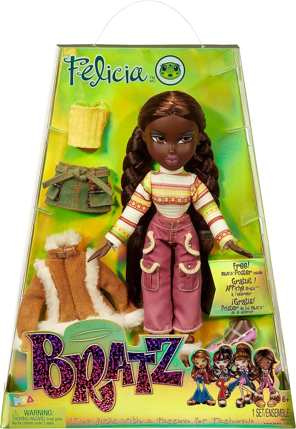 MGA's Miniverse Mini Bratz Limited Edition 2-Pack, Holiday Felicia and Tweevils Mini Figures in Display Packaging