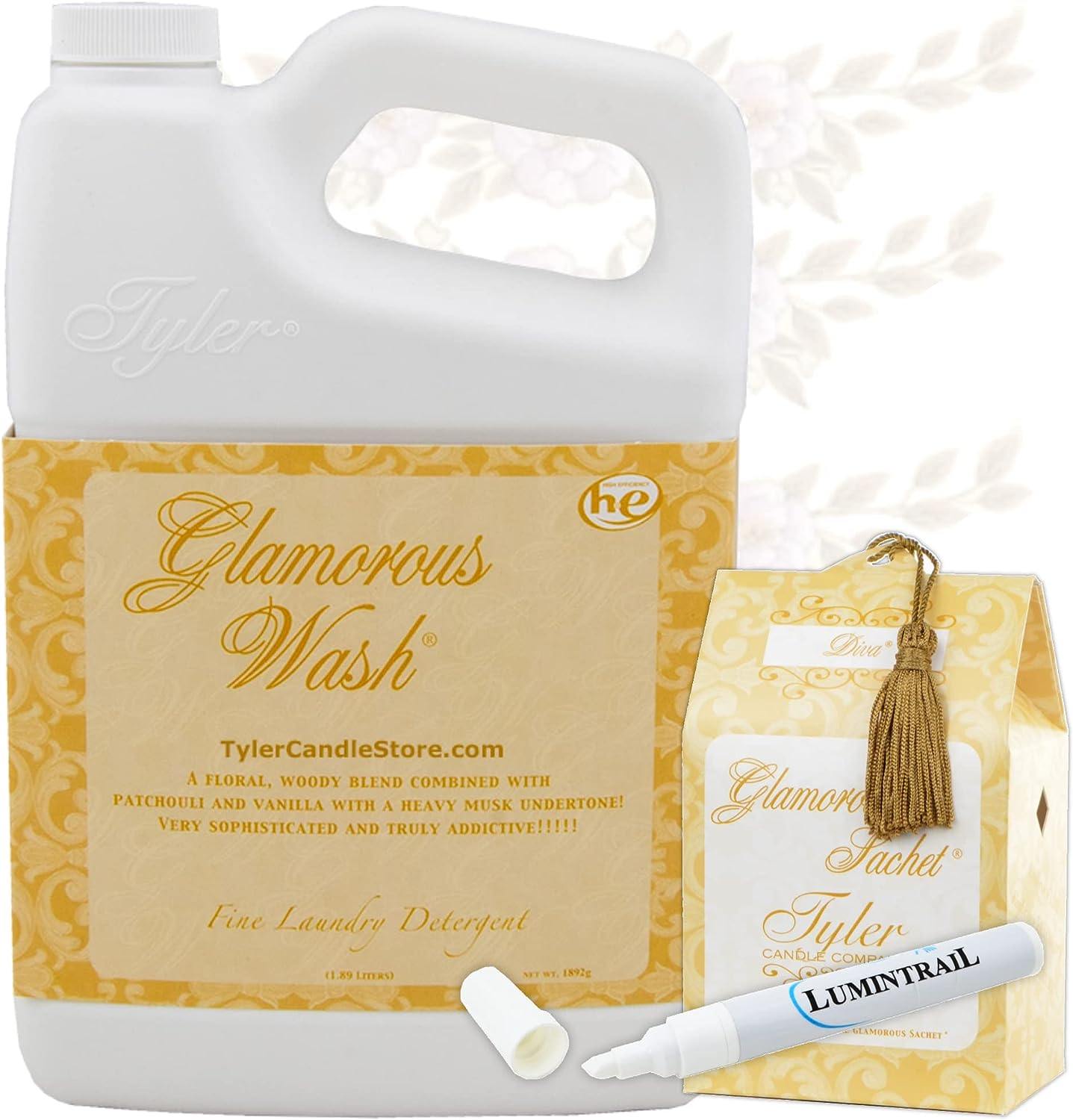  TYLER Glamorous Wash, Diva, (Diva 64 oz, 64 Fl Oz (Pack of 1))  w/Dryer Sachet Pouch !! : Health & Household