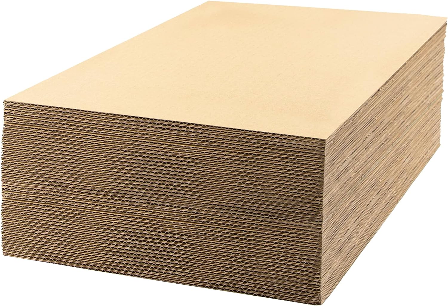 24 Pack Thick Corrugated Cardboard Sheets, Bulk Flat 12x12 Square Inserts  for Packing, Mailing, DIY Crafts