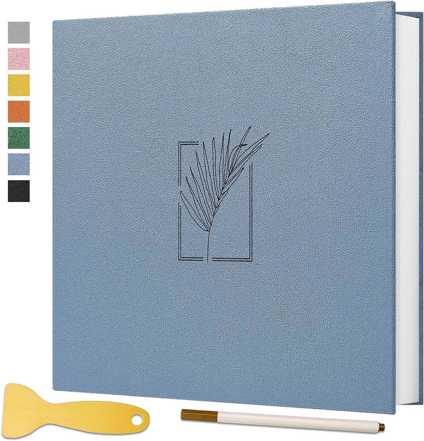 Premium Scrapbook Album | Scrapbook Photo Album with Writing Space | 100 Pages for Multiple Photo Sizes, 4x6, 5x7, 6x8, 8x10 | Acid Free Photo Album