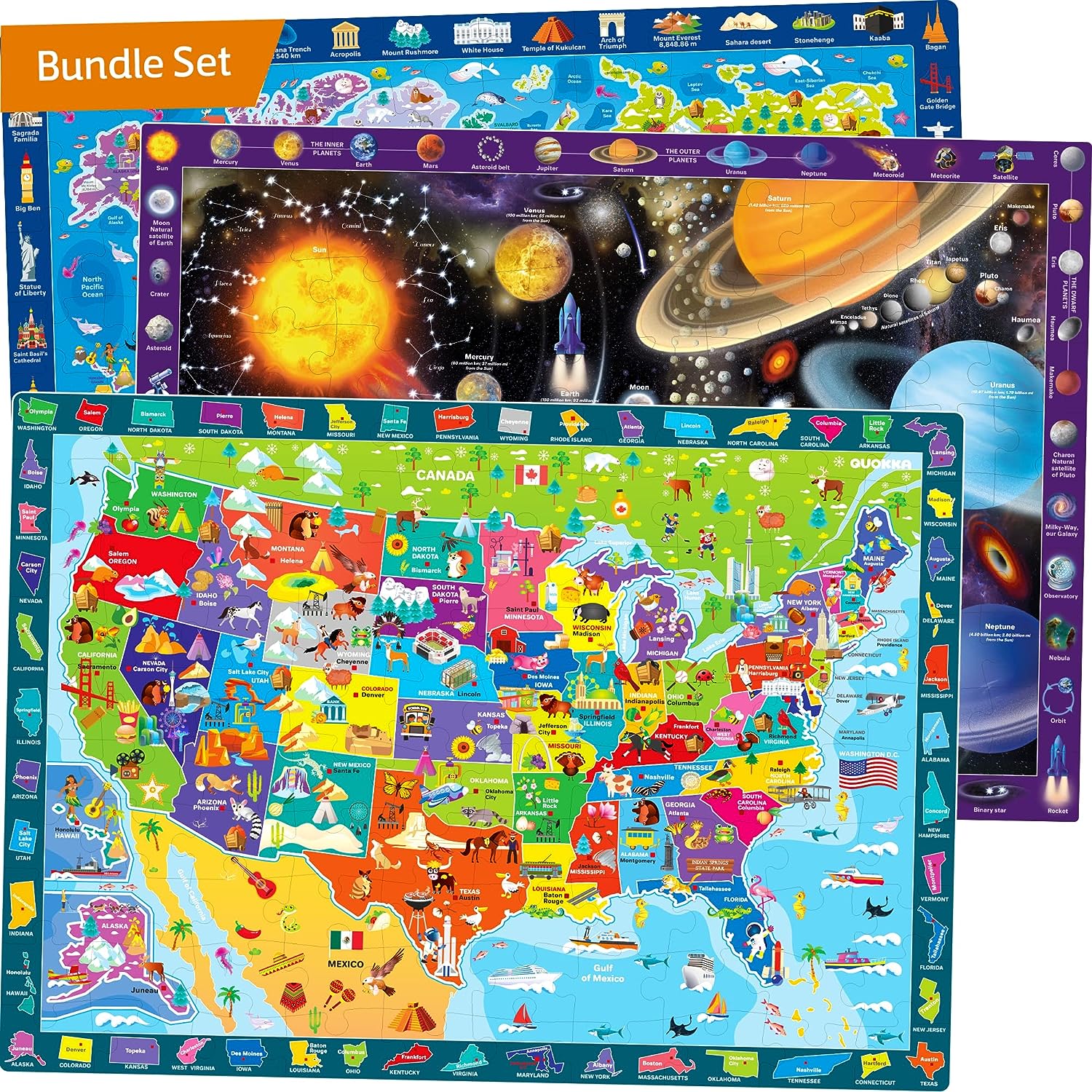 United States Puzzle for Kids - 70 Piece - USA Map Puzzle 50 States with  Capitals - Childrens Jigsaw Geography Puzzles Ages 4-8, 5-7, 4-6 - US  Puzzle