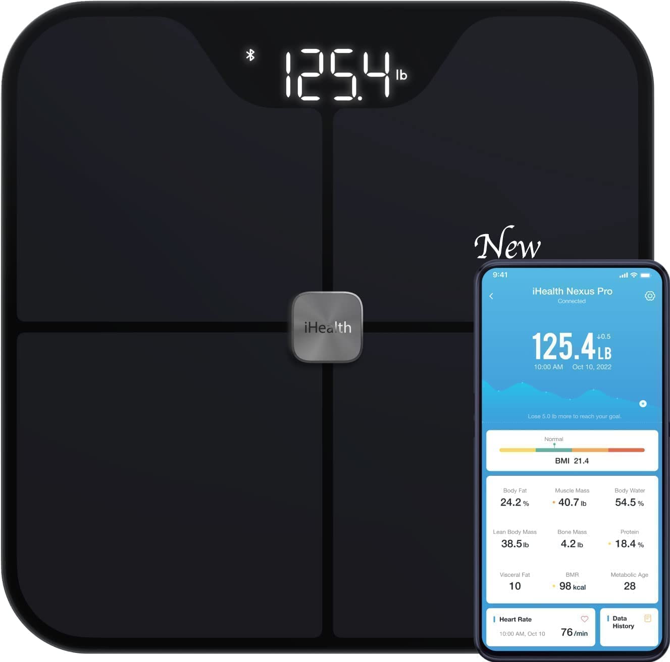 Scales for Body Weight and Fat, Lepulse Large Display Weight Scale, Body  Fat Scale with 8 Electrodes, Accurate Digital Bathroom Scale BMI Smart Scale,  Rechargeable 20 Body Composition Monitor with App Eight-electrode
