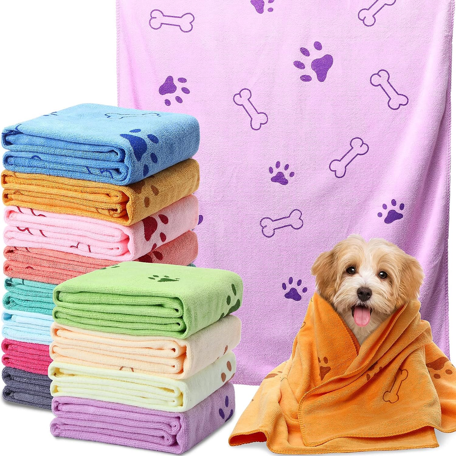 2pcs Pet Absorbent Towel Dog Cat Golden Shower Towel Quick Drying Large  Towel Bathroom Accessories Supplies 11 81x15 75in, Save More With Clearance  Deals