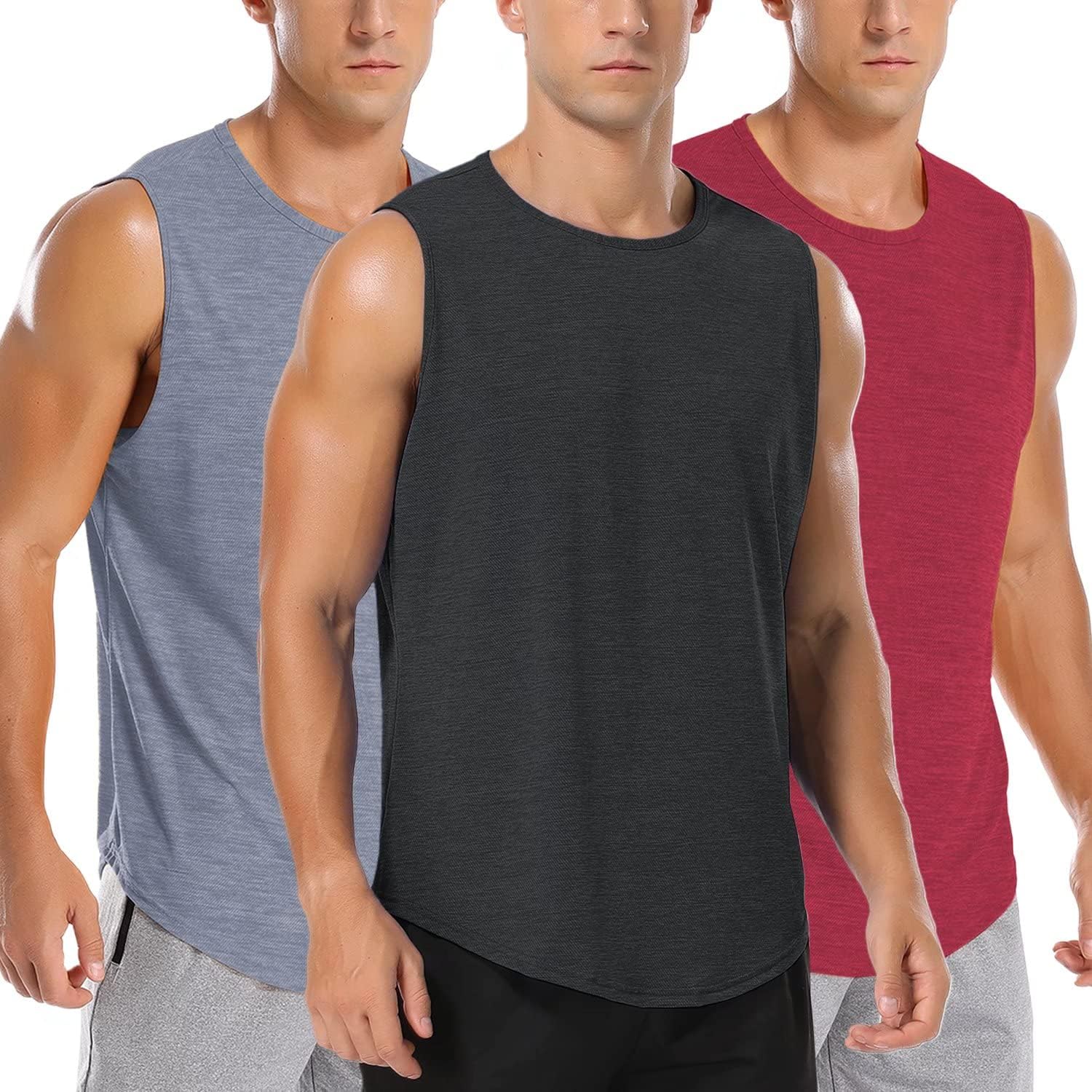  Holure Men's 5 Pack Compression Tank Tops Athletic