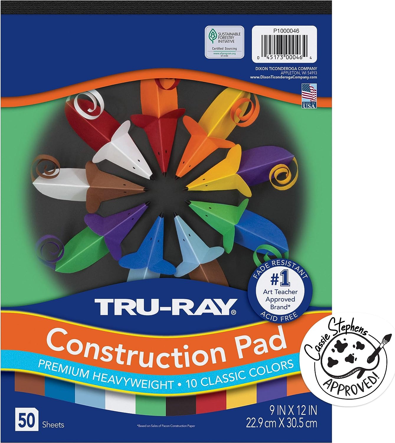 Tru-Ray (P6588-4) Heavyweight Construction Paper Bulk Assortment