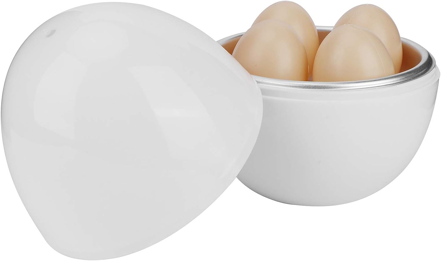 Eggpod Egg Cooker Wireless Microwave Hardboiled Egg Maker Cooker Egg Boiler  & Steamer 4 Perfectly-Cooked Hard Boiled Eggs Tool