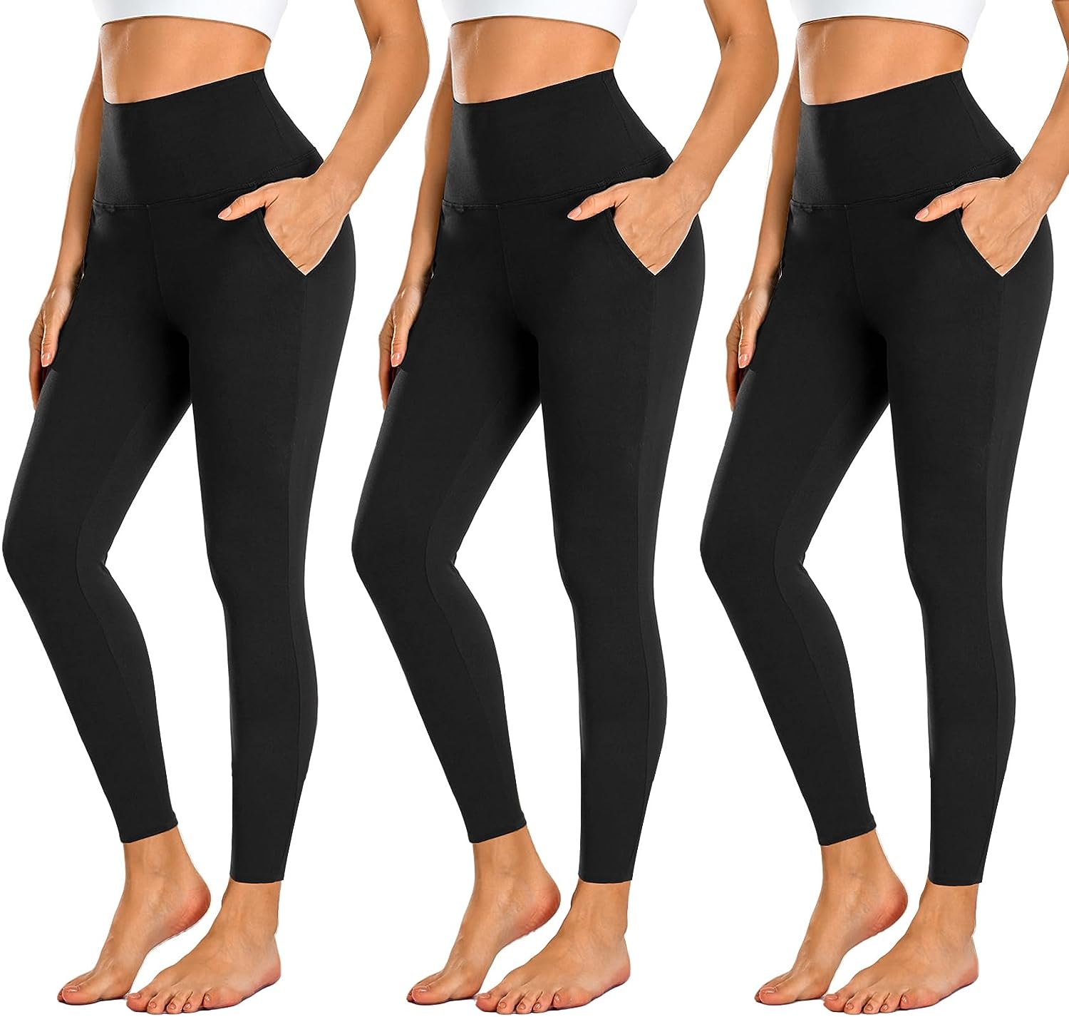 yeuG 7 Pack High Waisted Leggings for Women Tummy Control Soft Workout Yoga  Pants