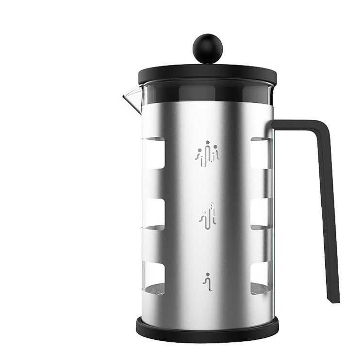 Wholesale 304 Stainless Steel French Press Pot High Borosilicate Coffee
