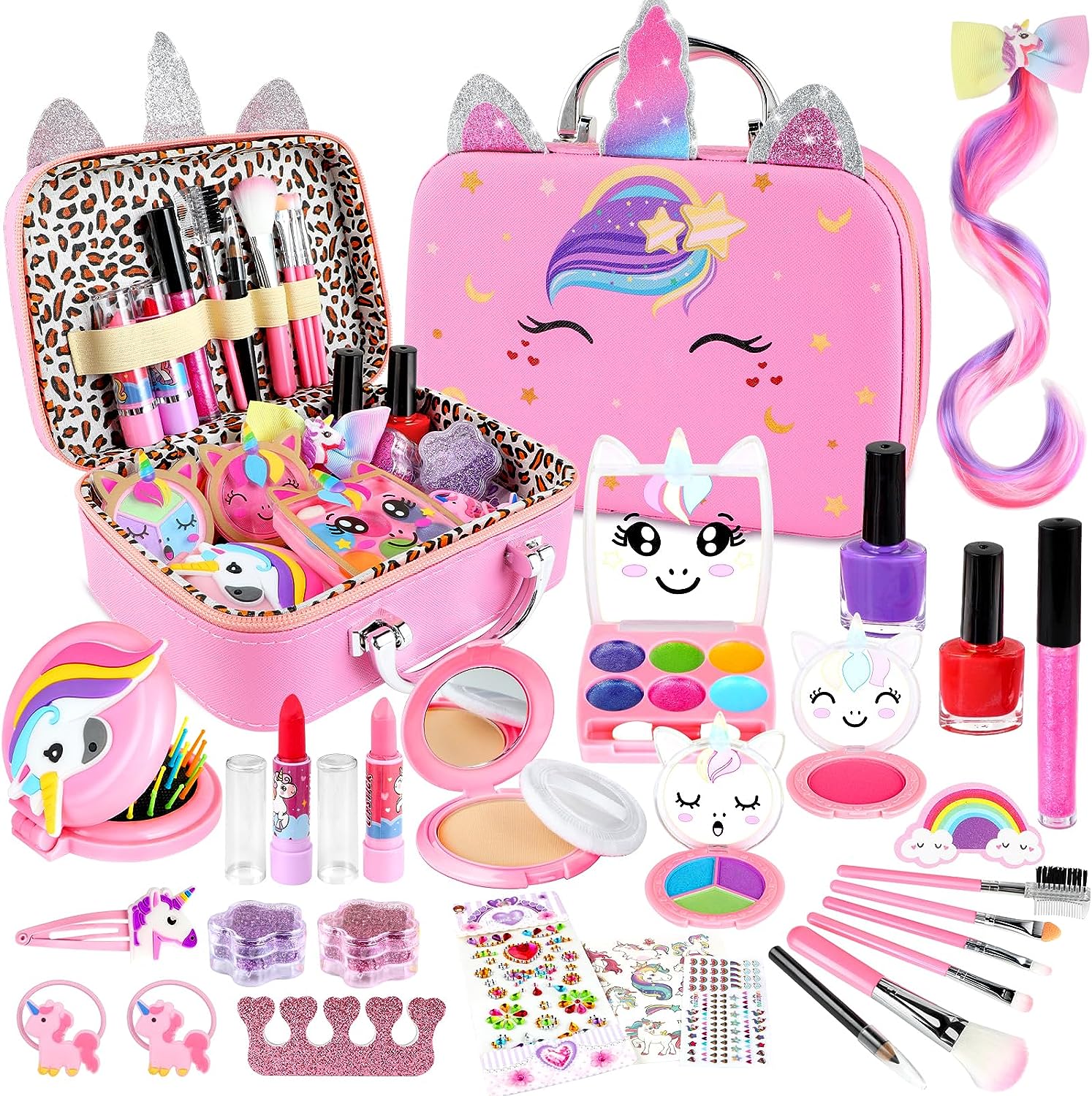 Sprinkles Toyz Kids Real Makeup Kit for Little Girls: with Pink Unicorn Make up Bag