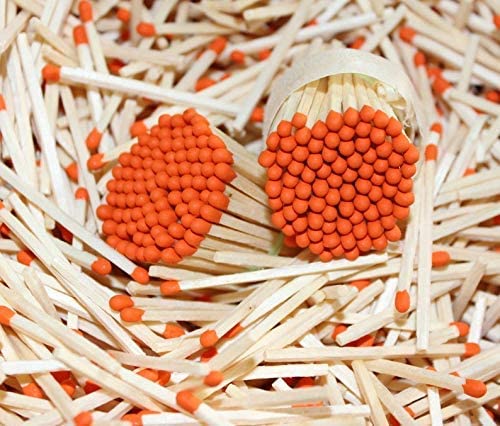 Wholesale Pumpkin Orange Decorative Matches, 200 Small Premium Wooden