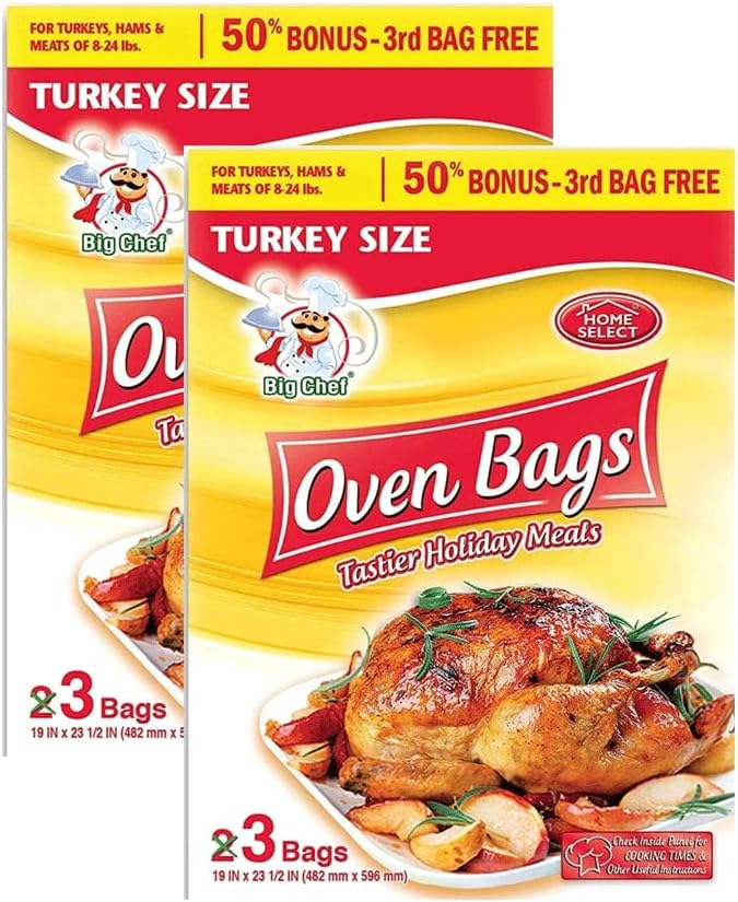 PanSaver Roasting Bag - Cooking Bags for Oven - Turkey Cooking Bag with  Ties - Helps Keep Food Moist - Durable Nylon Bag - Easy Cleanup - 18 x 24