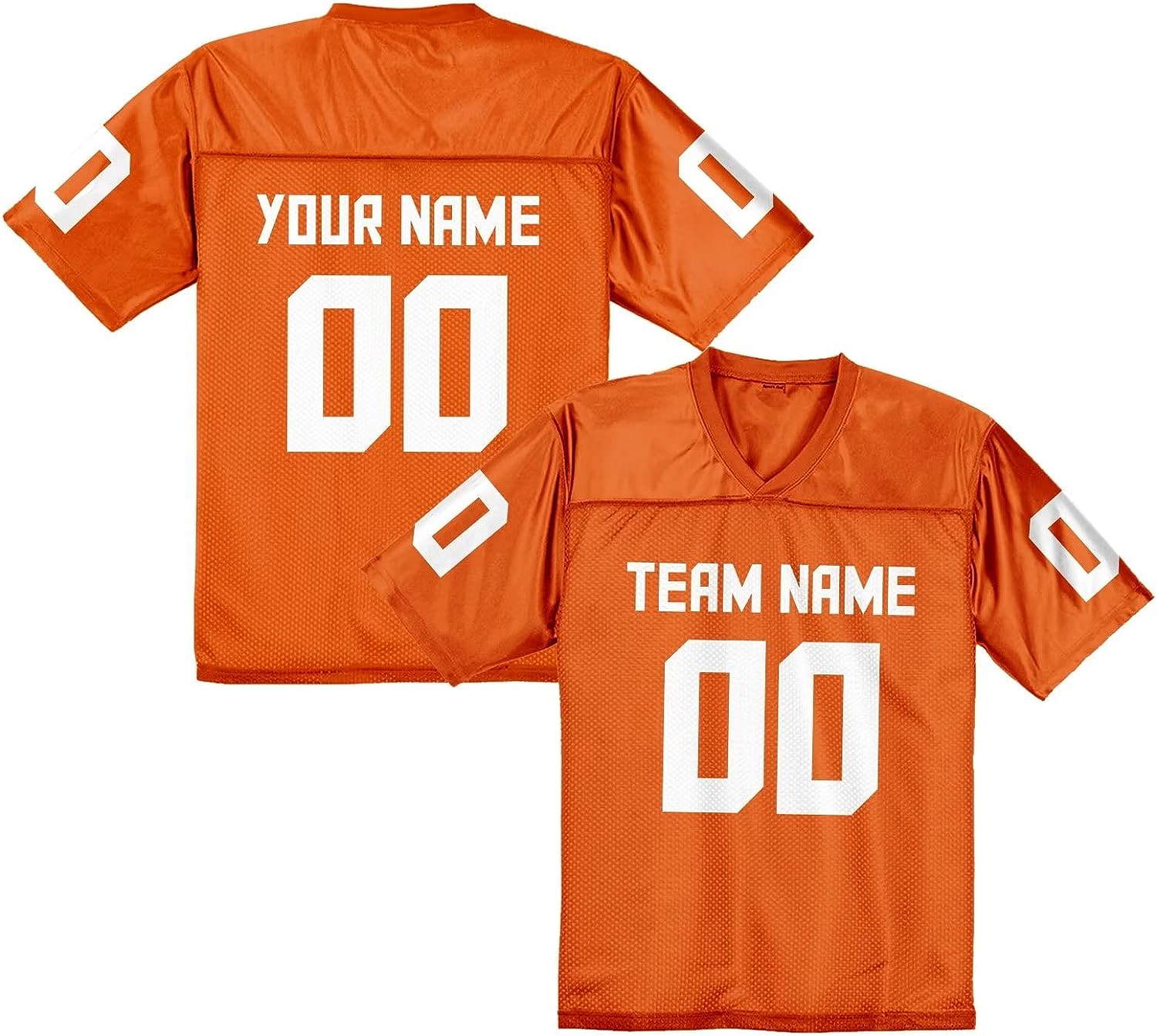 Custom Football Jersey Embroidered Your Names and Numbers – Orange