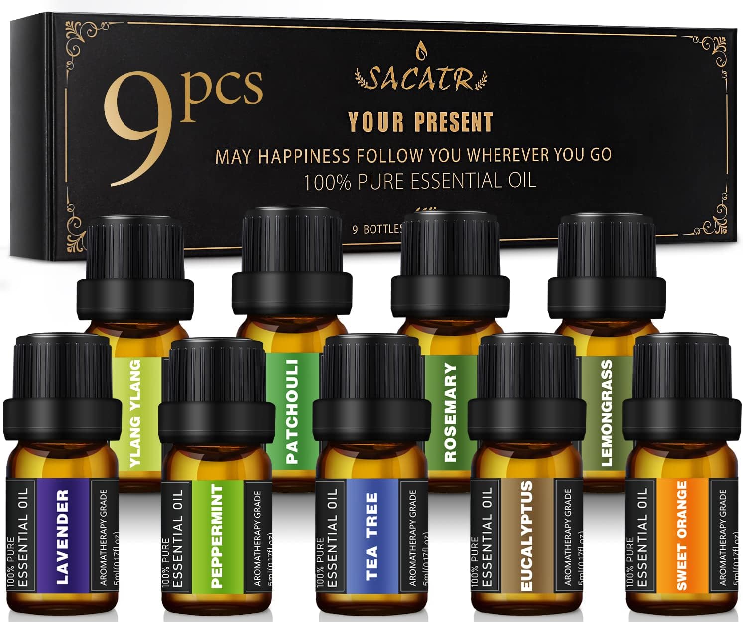 Fragrance Essential Oil - Organic 6pc Holiday Breeze Scent Gift