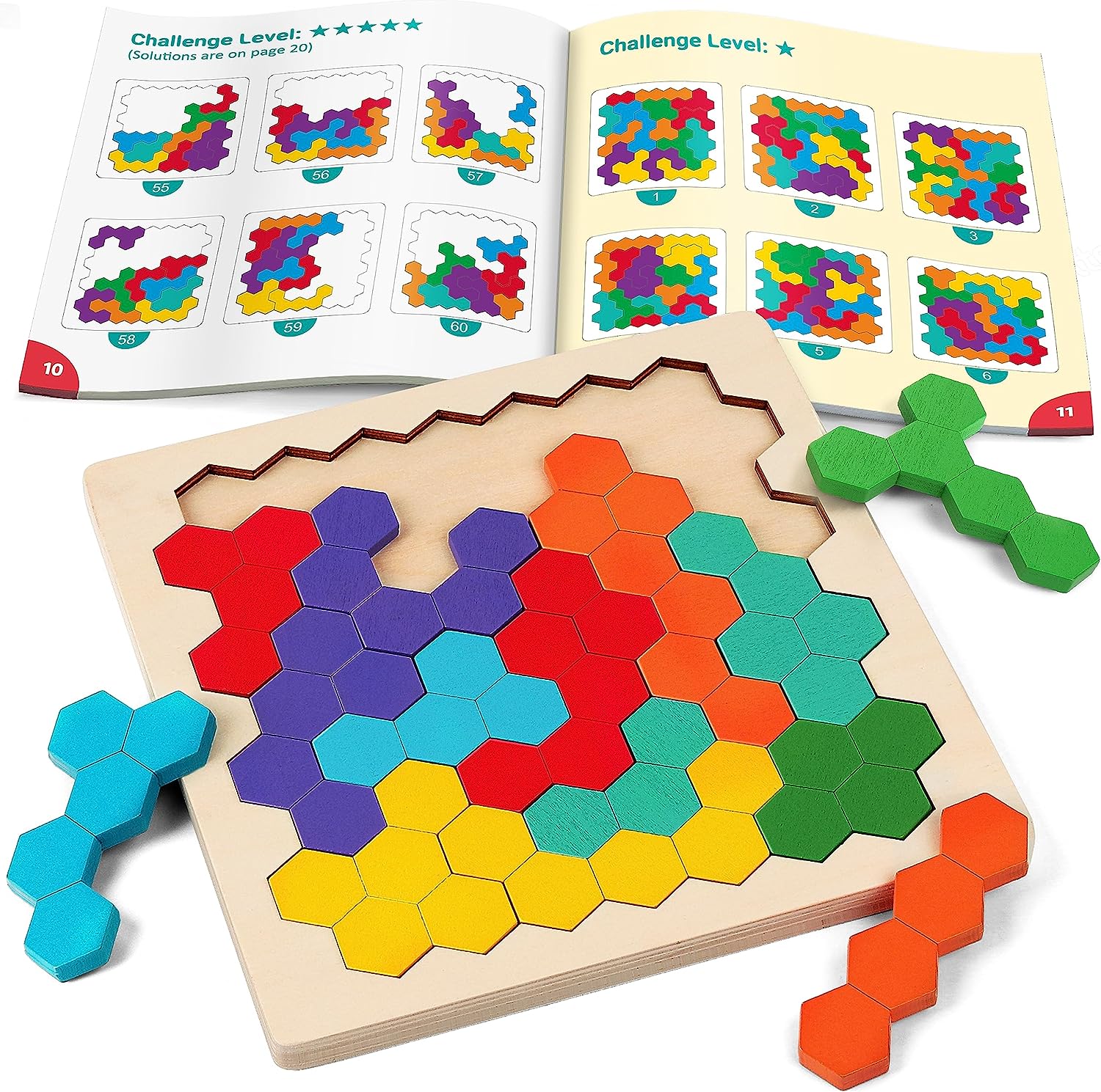 STEM Board Games Educational Learning Toys, Brain Teasers Puzzles Logical  Road Builder, Montessori Preschool Birthdays Gifts for Kids Ages 3-8 Year