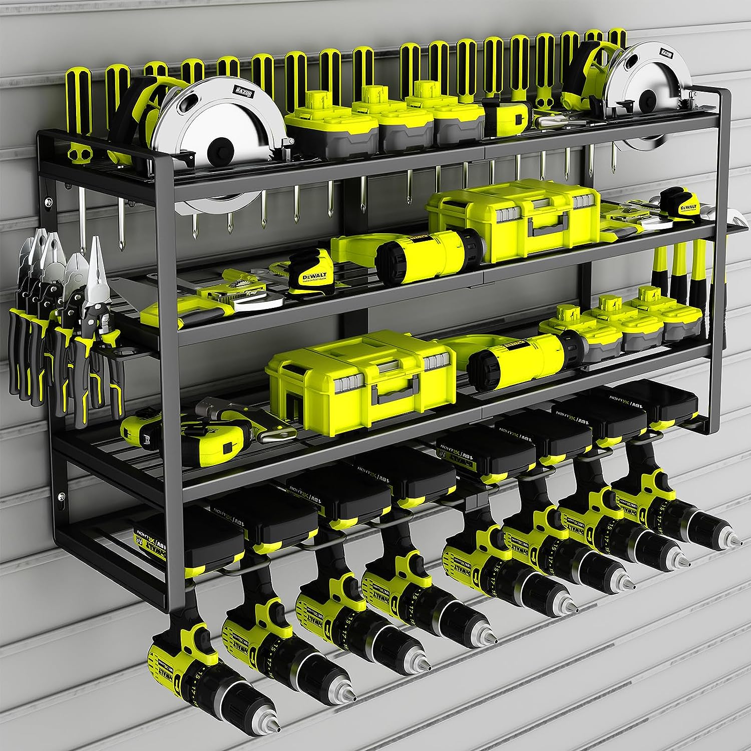 Amoowis Power Tool Organizer, Garage Organization with 7 Drill