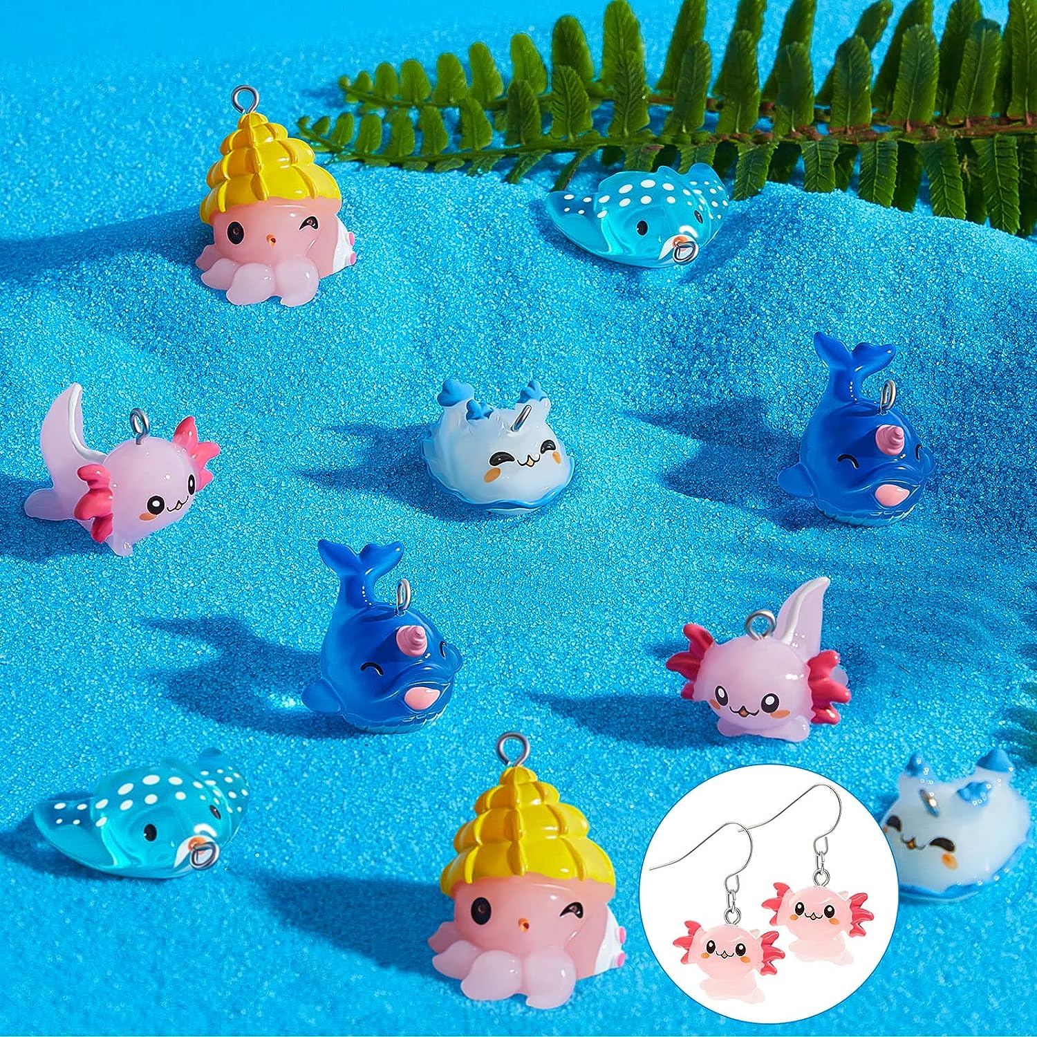 20pcs Mini Resin Axolotl Charm, Axolotl Tiny Animal Figurine Miniature  Figures Garden Landscape Aquarium Ornament