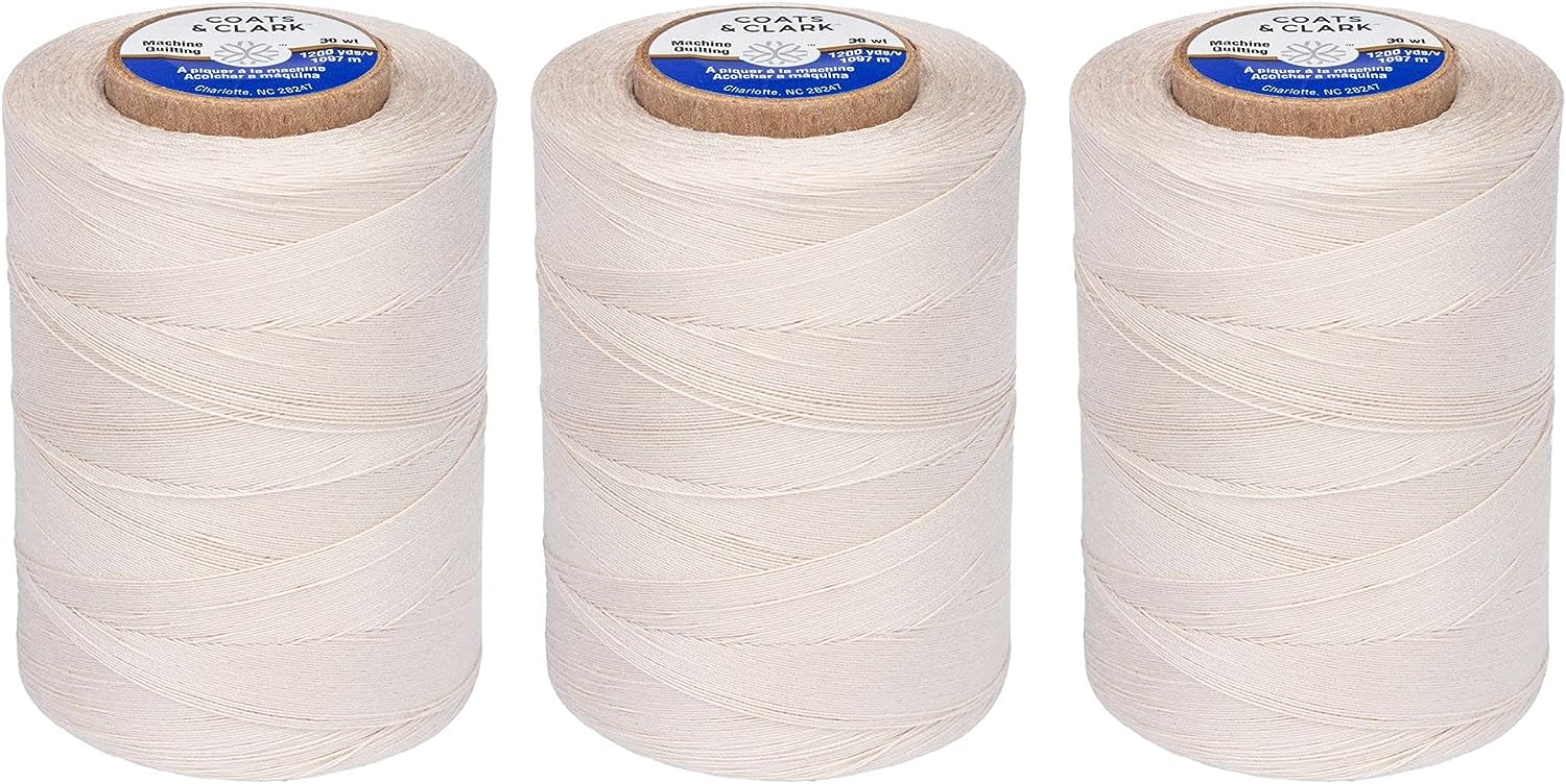 Coats & Clark All Purpose Thread 400 Yards White (One Spool of