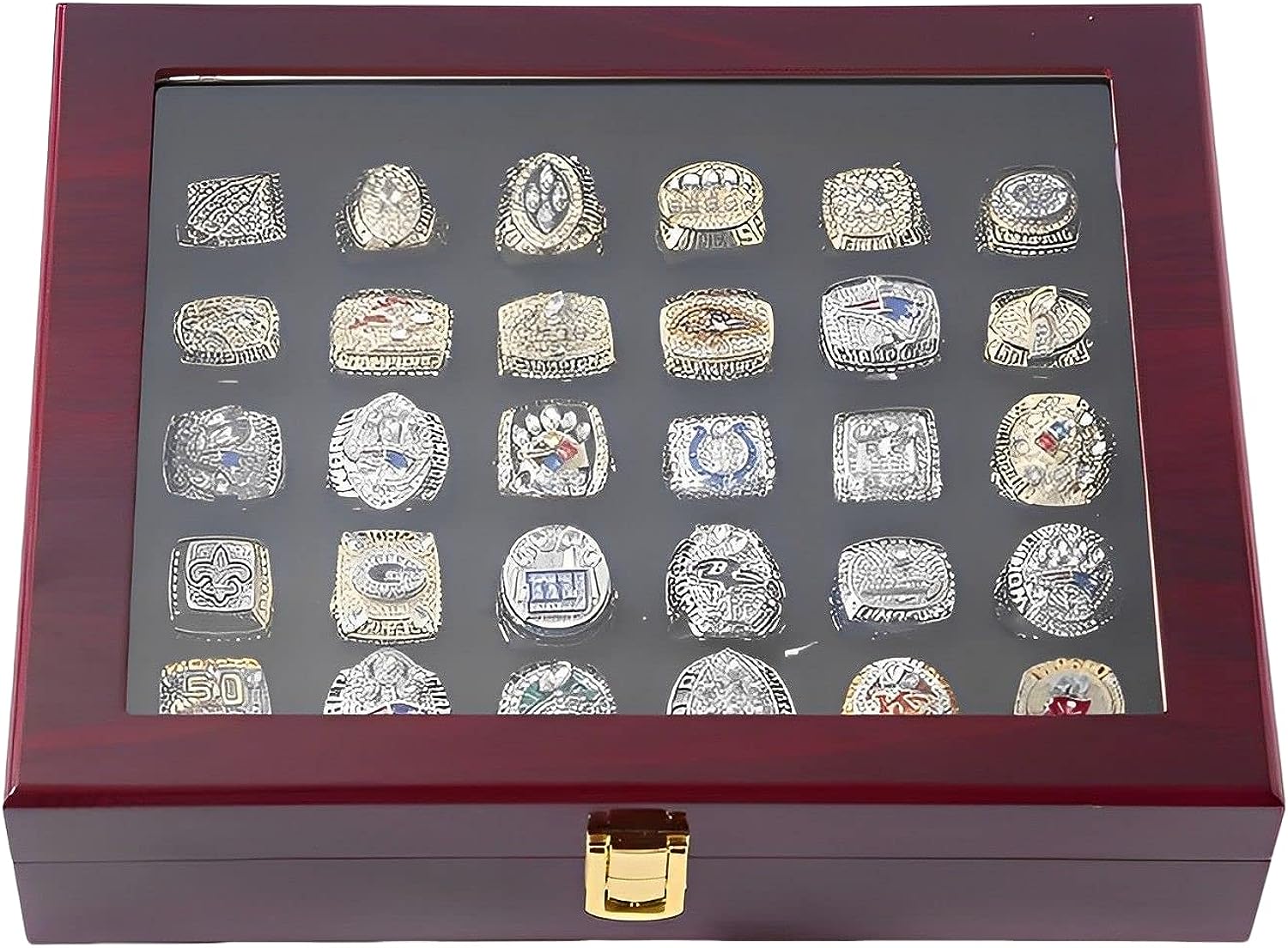 Lilong A Set of 5 Championship Ring by Display Box Set