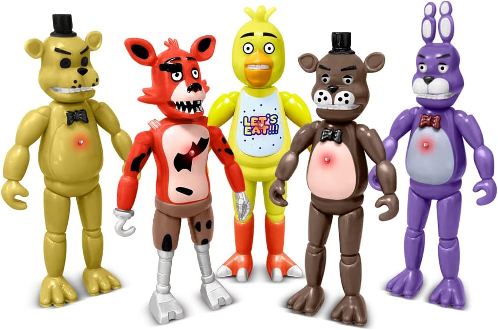 FNAF Figures Toys, Inspired by The Game Five Night Figures, Fun Action  Simulator with Movable Joints Toys 