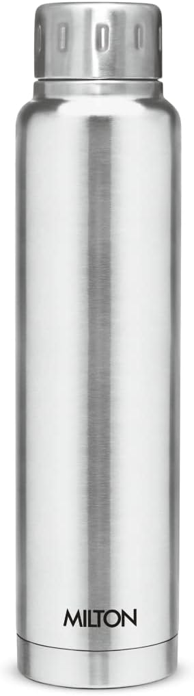 Milton Thermosteel Glassy Flask 1000, Double Walled Vacuum Insulated 1000  ml, 34 oz, 1 qt., 24 Hours Hot and Cold Flask with Cover, 18/8 Stainless  Steel, BPA Free, Food Grade, Leak-Proof