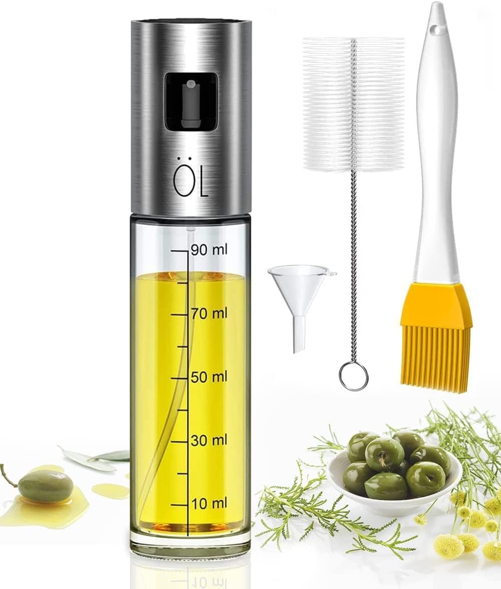 Olive Oil Dispenser and Oil Sprayer for Cooking Set – Premium Oil