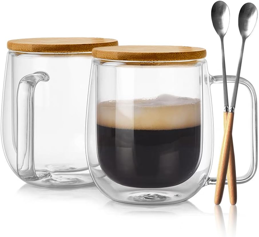 Buy Wholesale China Clear Borosilicate Glass Coffee Mug, Insulated Double  Walled Glass Espresso Coffee Cup With Handle & Glass Coffee Mug at USD 0.99