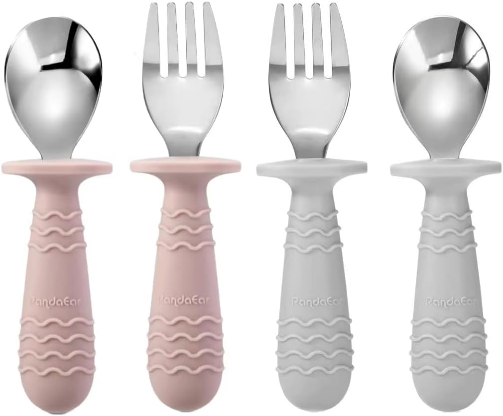 Dropship Kids' 3Pcs Flatware With Brick Toy Silicone Handle Childrens  Stainless Steel Silverware Toddler Utensils Spoons+Forks+Knife Set to Sell  Online at a Lower Price