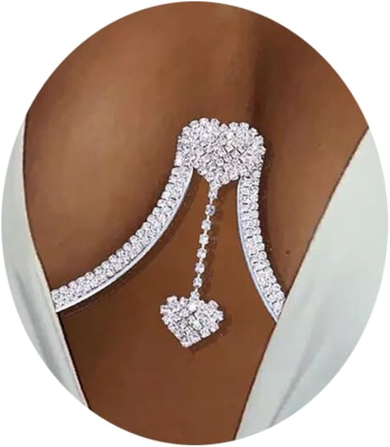 Crystal Rhinestone Bra Chest Bracket Underwear Statement Body Chain  Jewellery