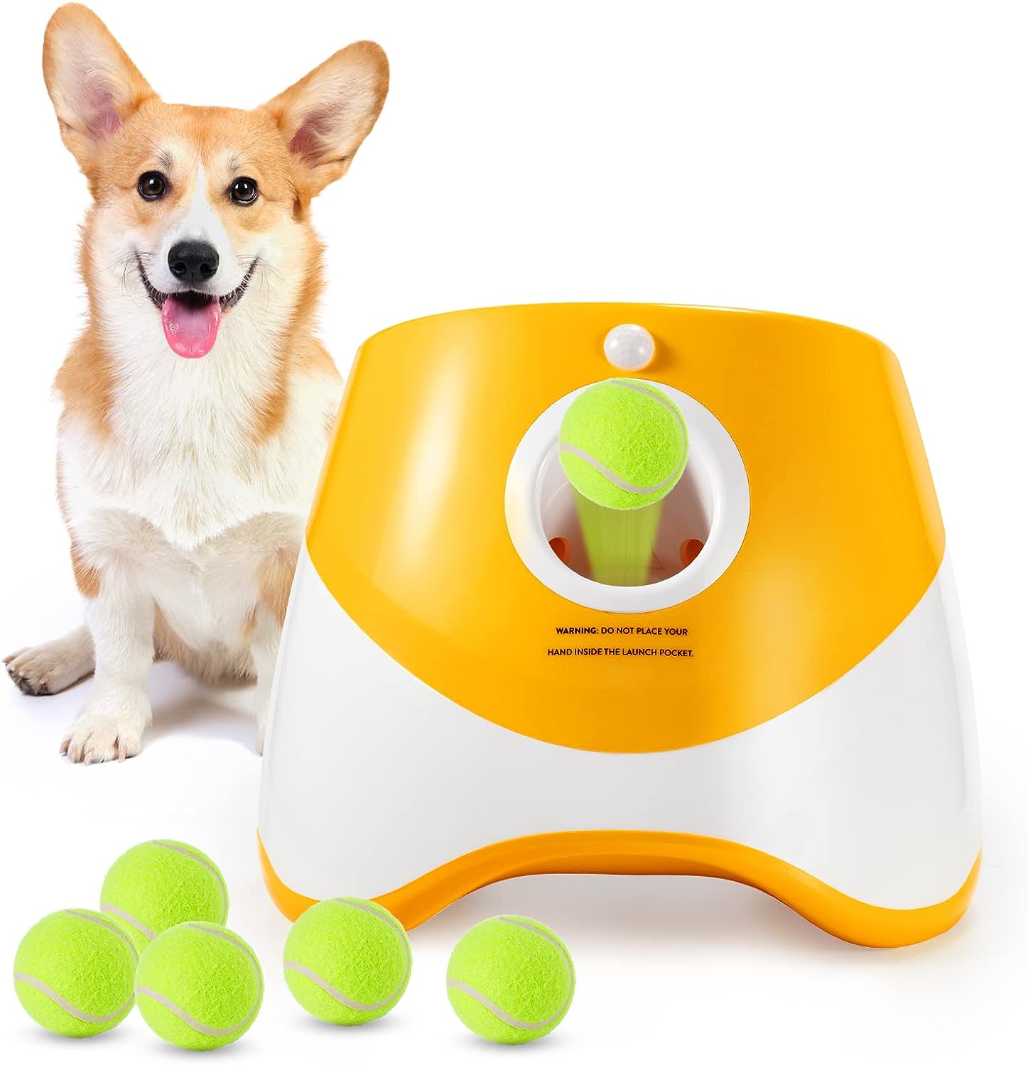 MKSY Automatic Dog Ball Launcher with 6 Balls, Dog Ball Throwing Machine Dog  Interactive Toy Pet Ball Thrower Dog Fetch Toy for Small Medium Dogs  (White) - Yahoo Shopping